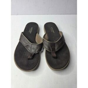Sperry Top-Sider Tailslide Boys Brown Flip Flop Sandals Size 4M YB59758